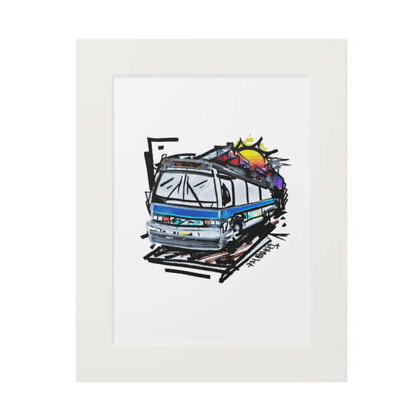 "The Bus" Matted Fine Art Print on Paper